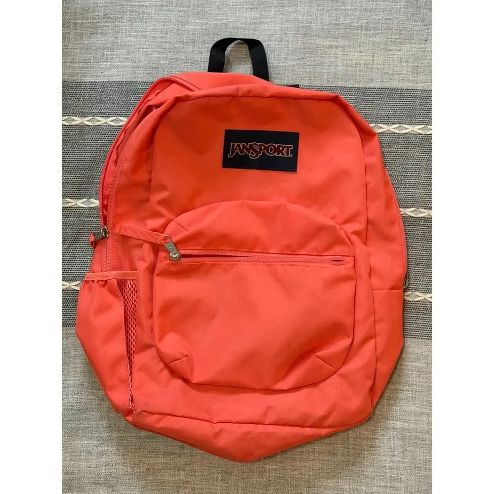 Jansport Coral and Black Backpack Excellent Used Condition
